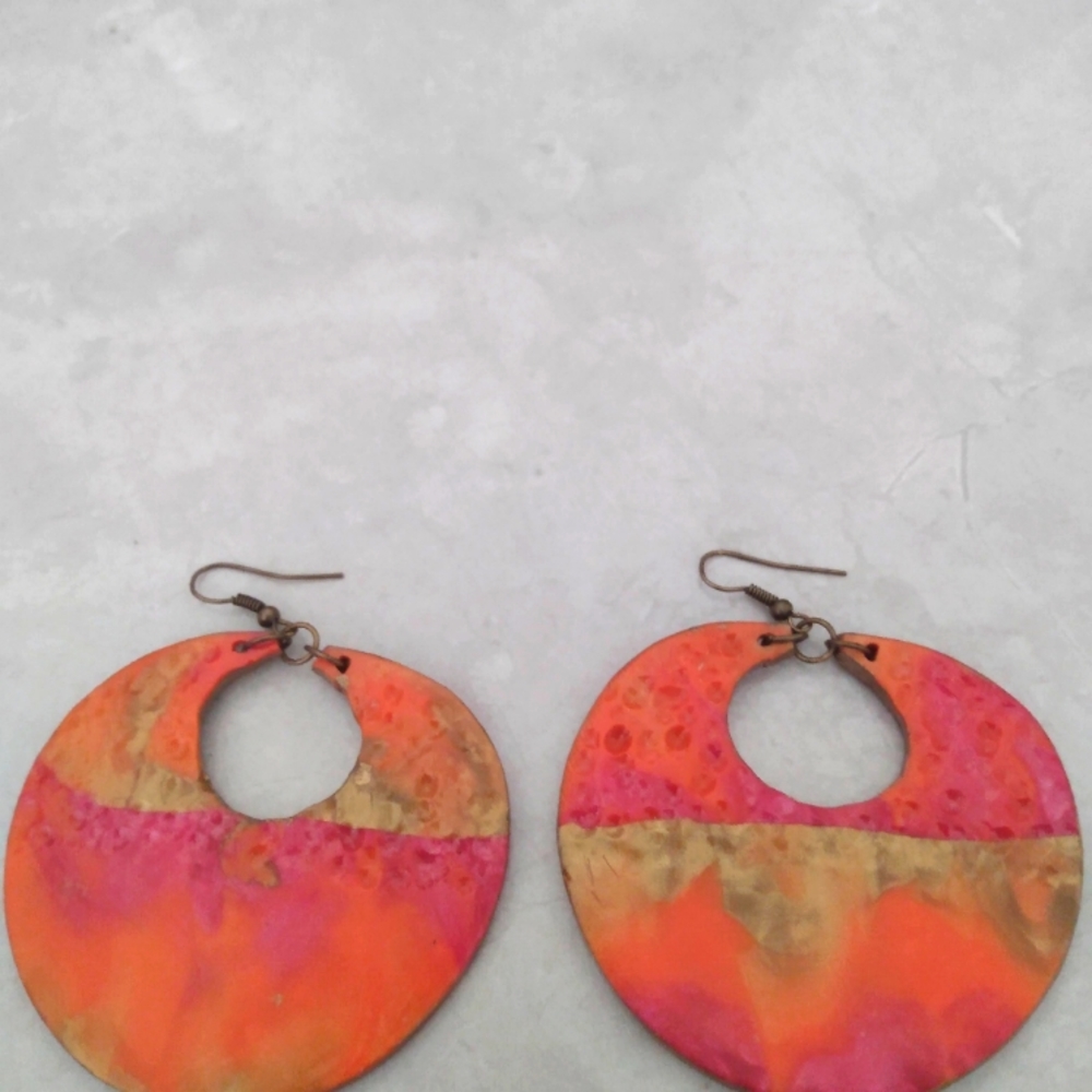 Polymer clay earrings. E29